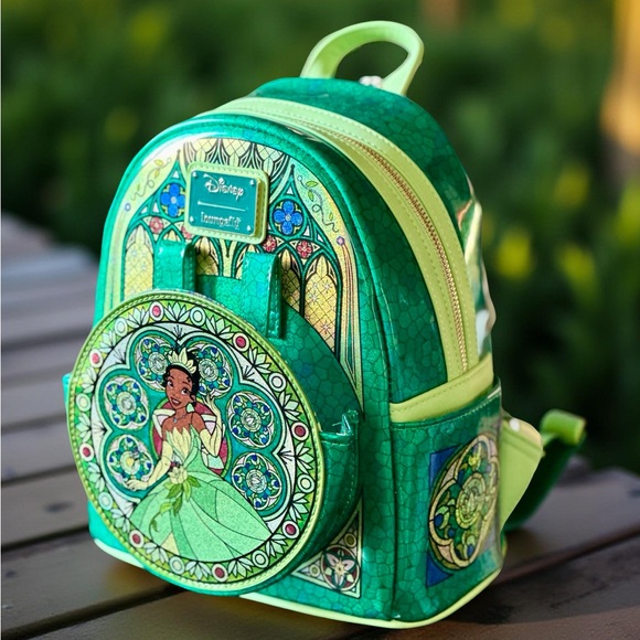Loungefly Handbags - The Princess and the Frog Tiana Stained Glass Mini Backpack